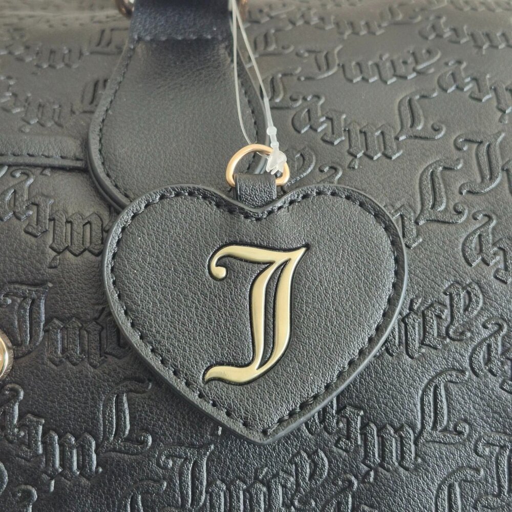 Juicy Couture NWT Black Gold Monogram Duffle Bag Weekender Travel Bag - Picture 9 of 9